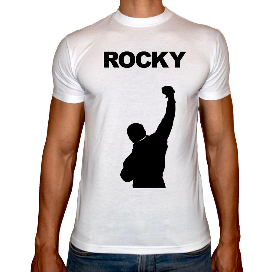 Phoenix WHITE Round Neck Printed T-Shirt Men (Rocky) - 3alababak