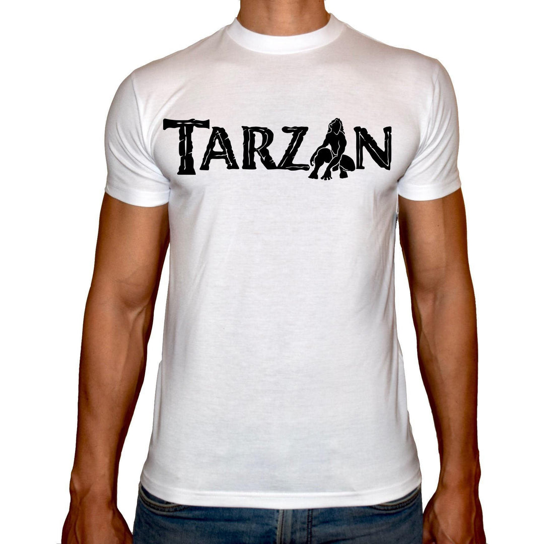 Phoenix WHITE Round Neck Printed T-Shirt Men (Tarzan) - 3alababak