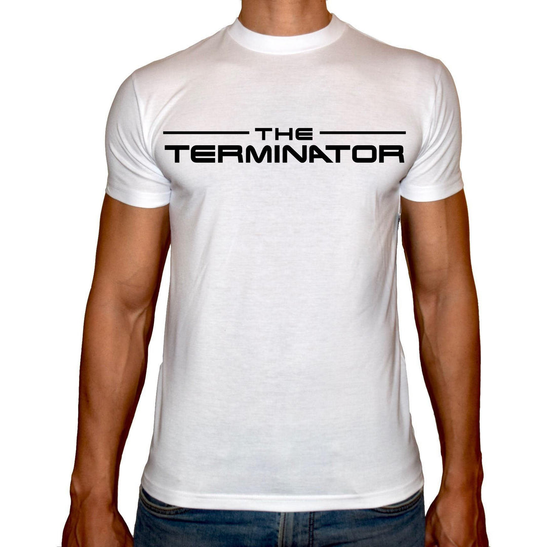 Phoenix WHITE Round Neck Printed T-Shirt Men (The terminator) - 3alababak