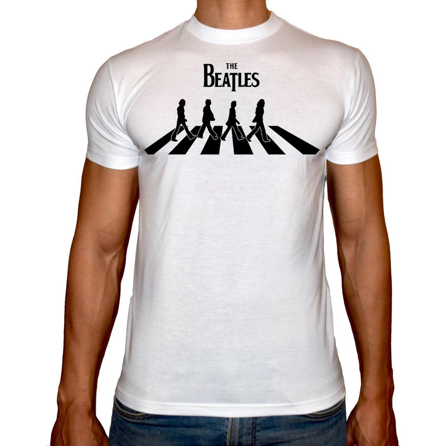 Phoenix WHITE Round Neck Printed T-Shirt Men (The beatles) - 3alababak