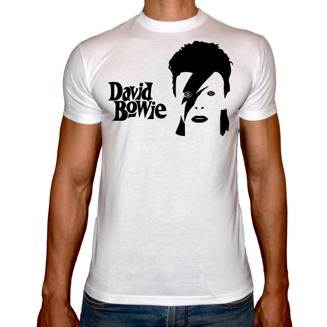 Phoenix WHITE Round Neck Printed T-Shirt Men (David bowie) - 3alababak