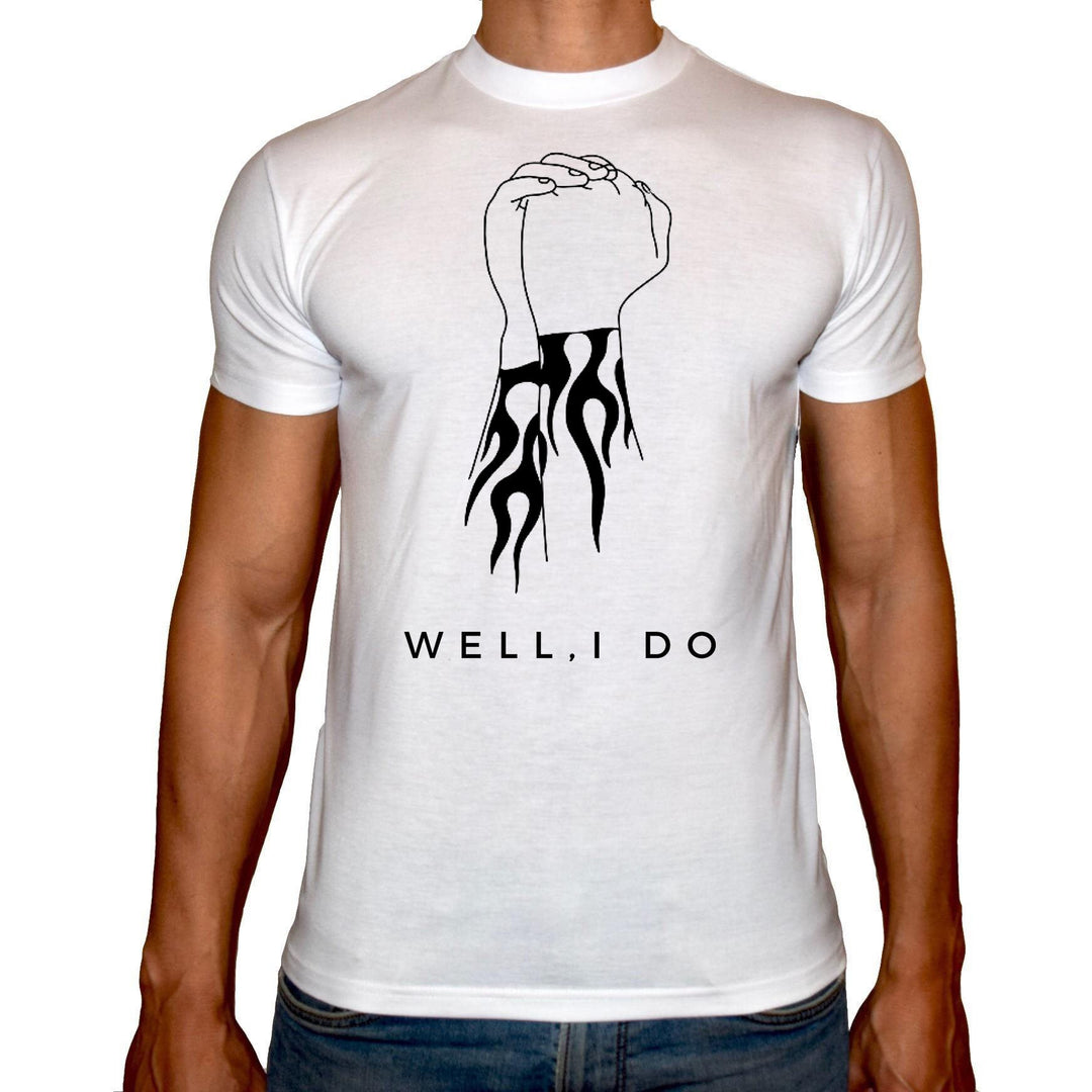 Phoenix WHITE Round Neck Printed T-Shirt Men (Linkin park) - 3alababak