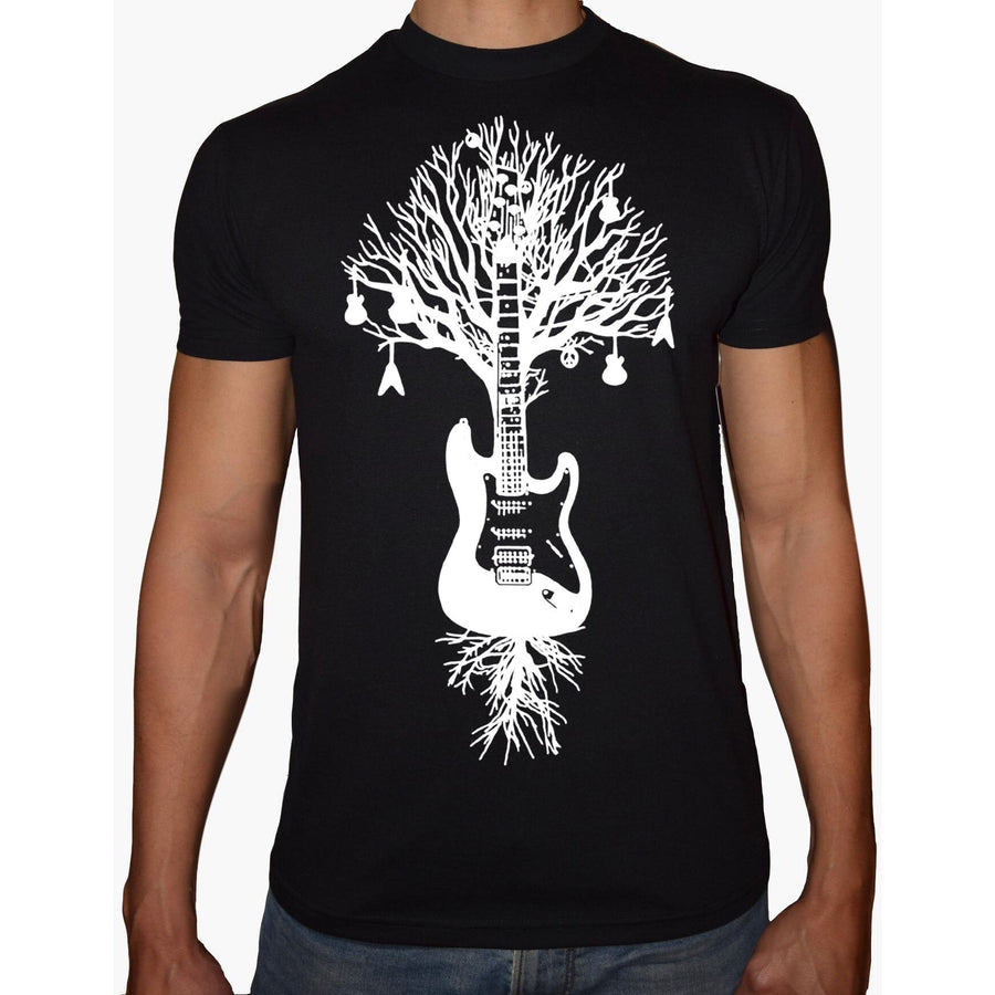 Phoenix Black Round Neck Printed Shirt Men (Guitar) - 3alababak