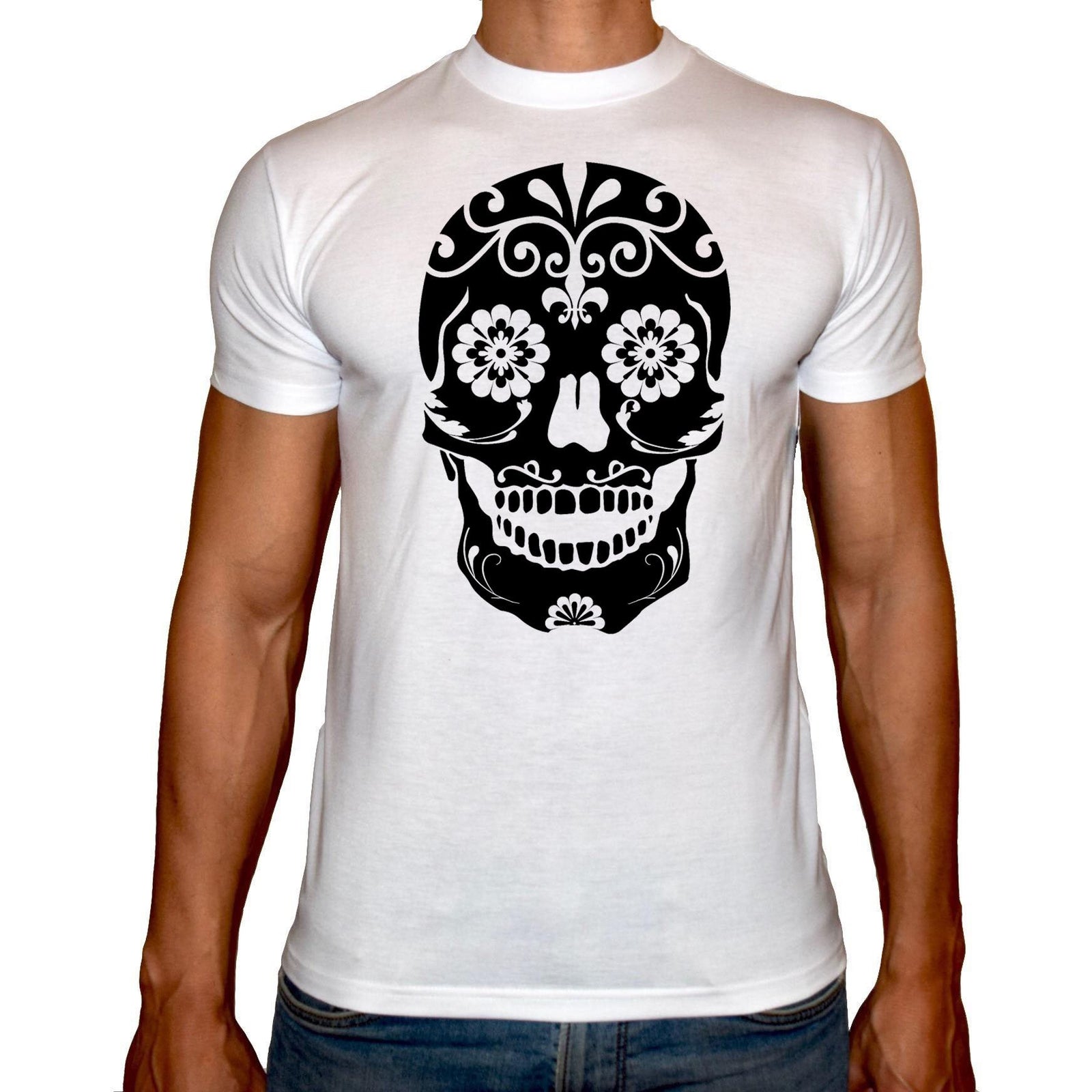 Phoenix WHITE Round Neck Printed Shirt Men (Skeleton) - 3alababak