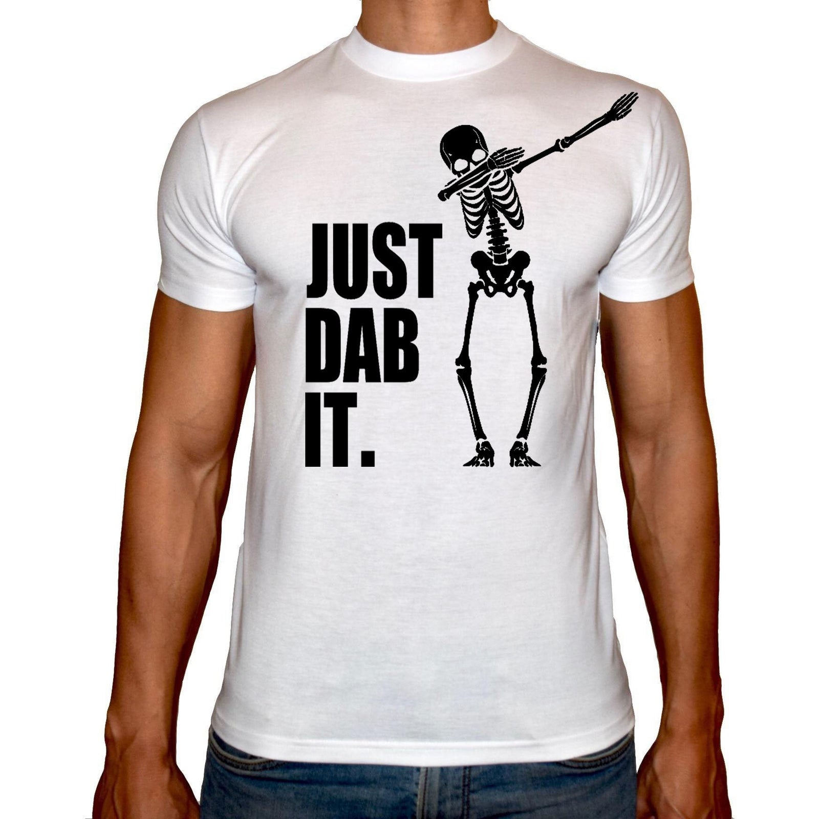 Phoenix WHITE Round Neck Printed Shirt Men (Skeleton) - 3alababak