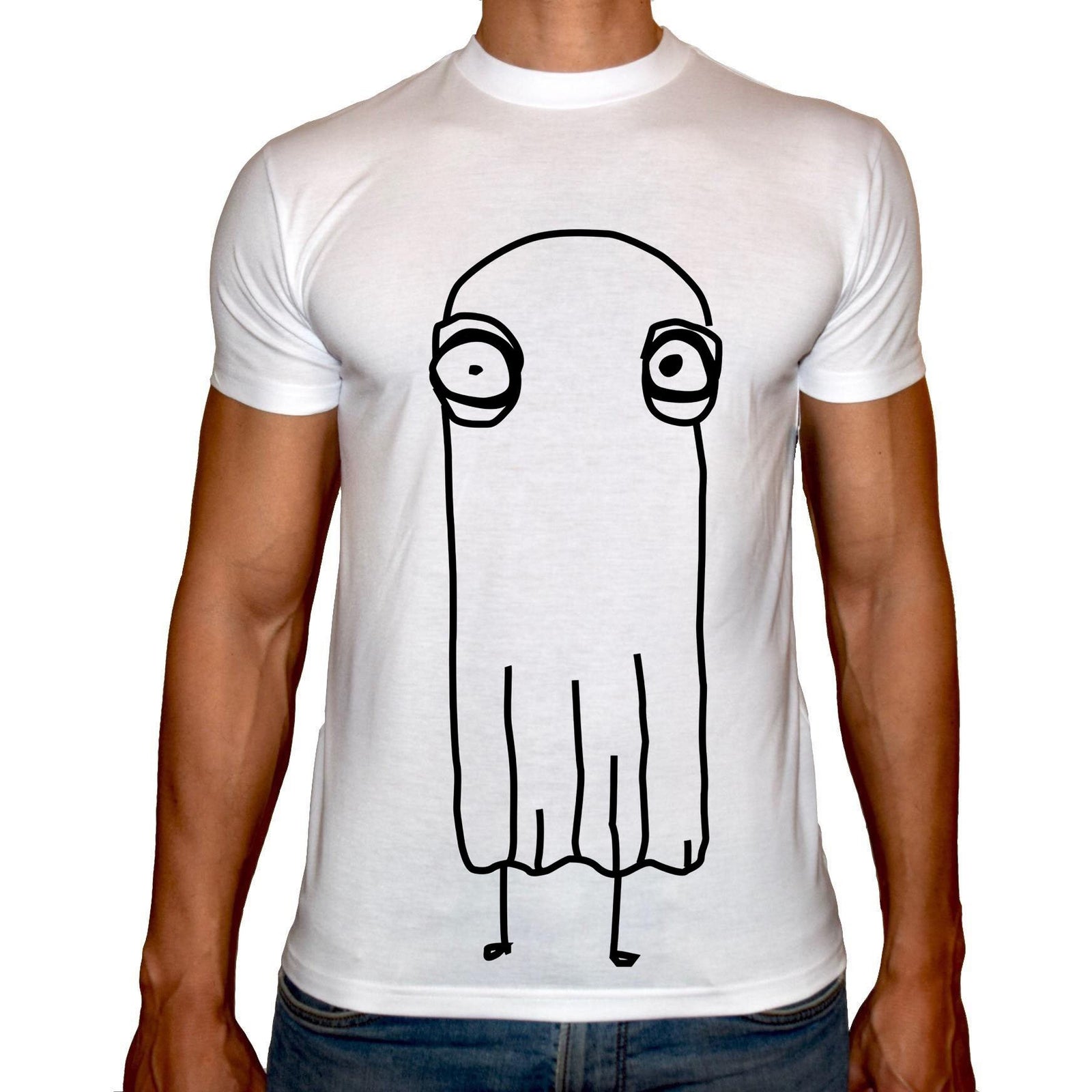 Phoenix WHITE Round Neck Printed Shirt Men (Limited edition) - 3alababak