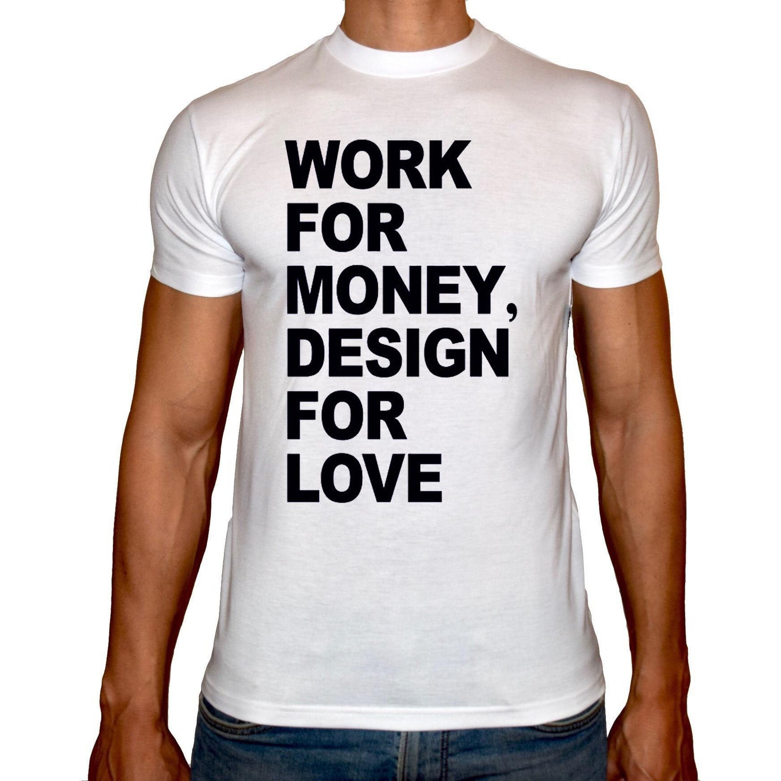 Phoenix WHITE Round Neck Printed Shirt Men (Design for love) - 3alababak