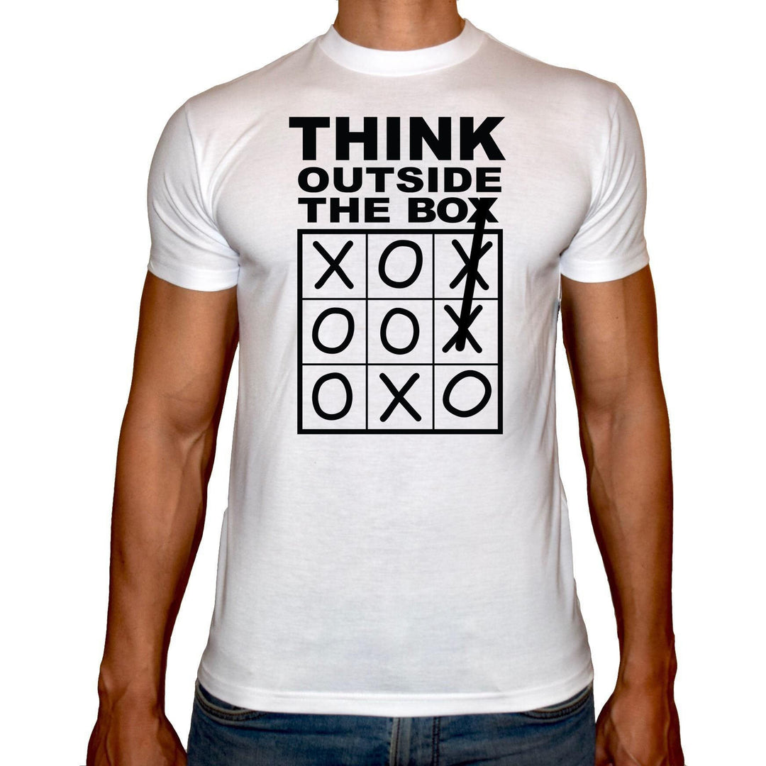 Phoenix WHITE Round Neck Printed Shirt Men (Think outside the box) - 3alababak