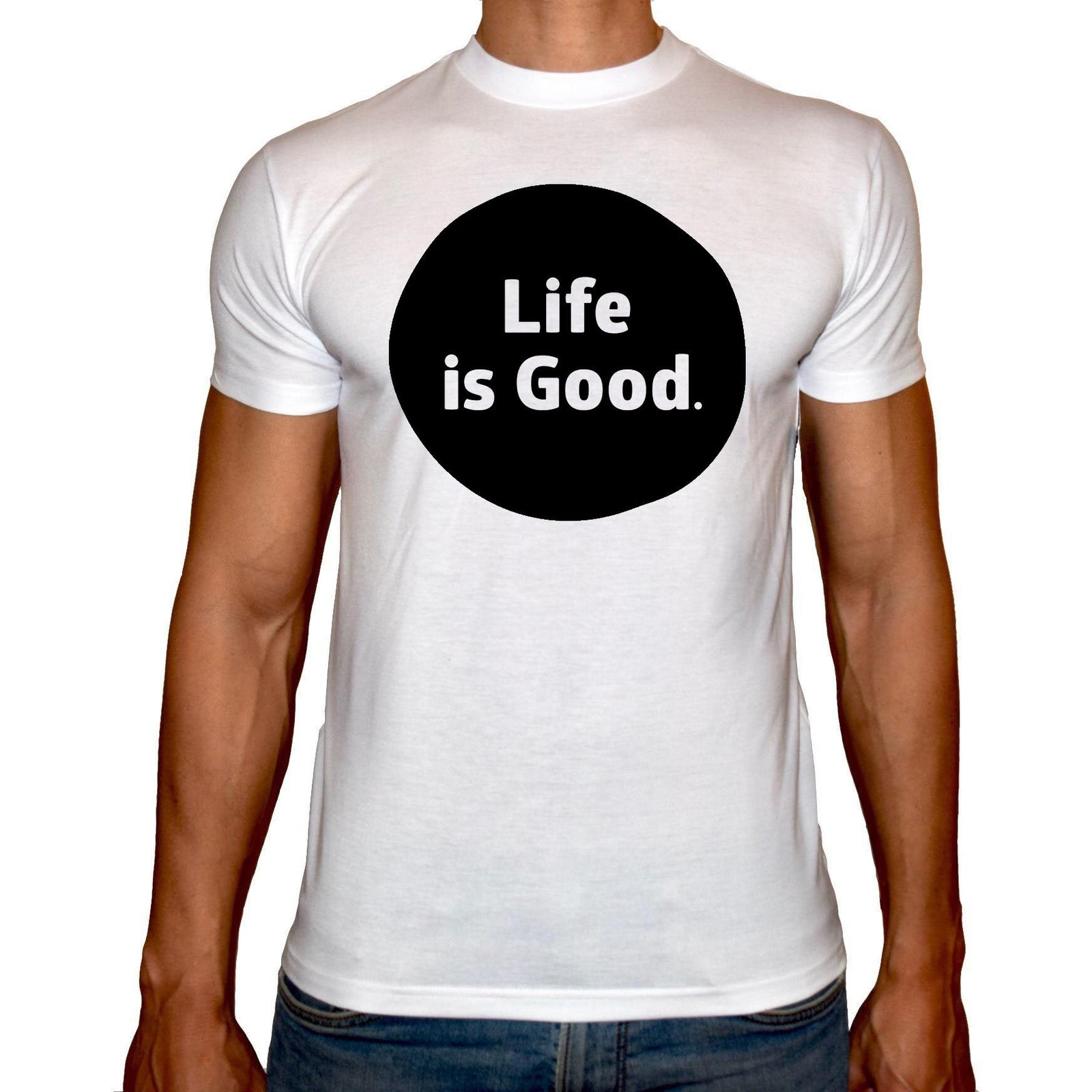 Phoenix WHITE Round Neck Printed Shirt Men (Life) - 3alababak