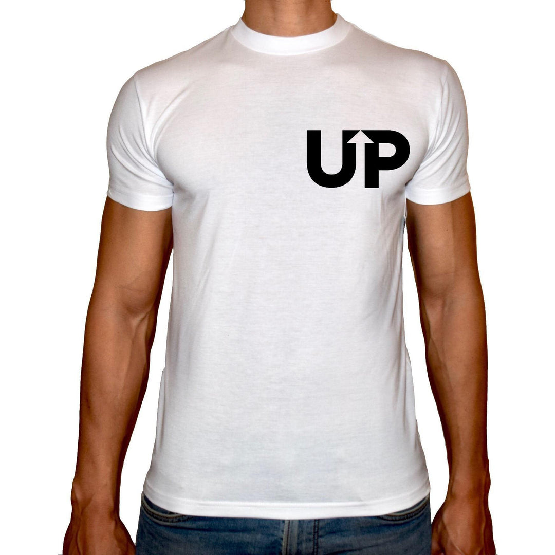 Phoenix WHITE Round Neck Printed Shirt Men (Up) - 3alababak