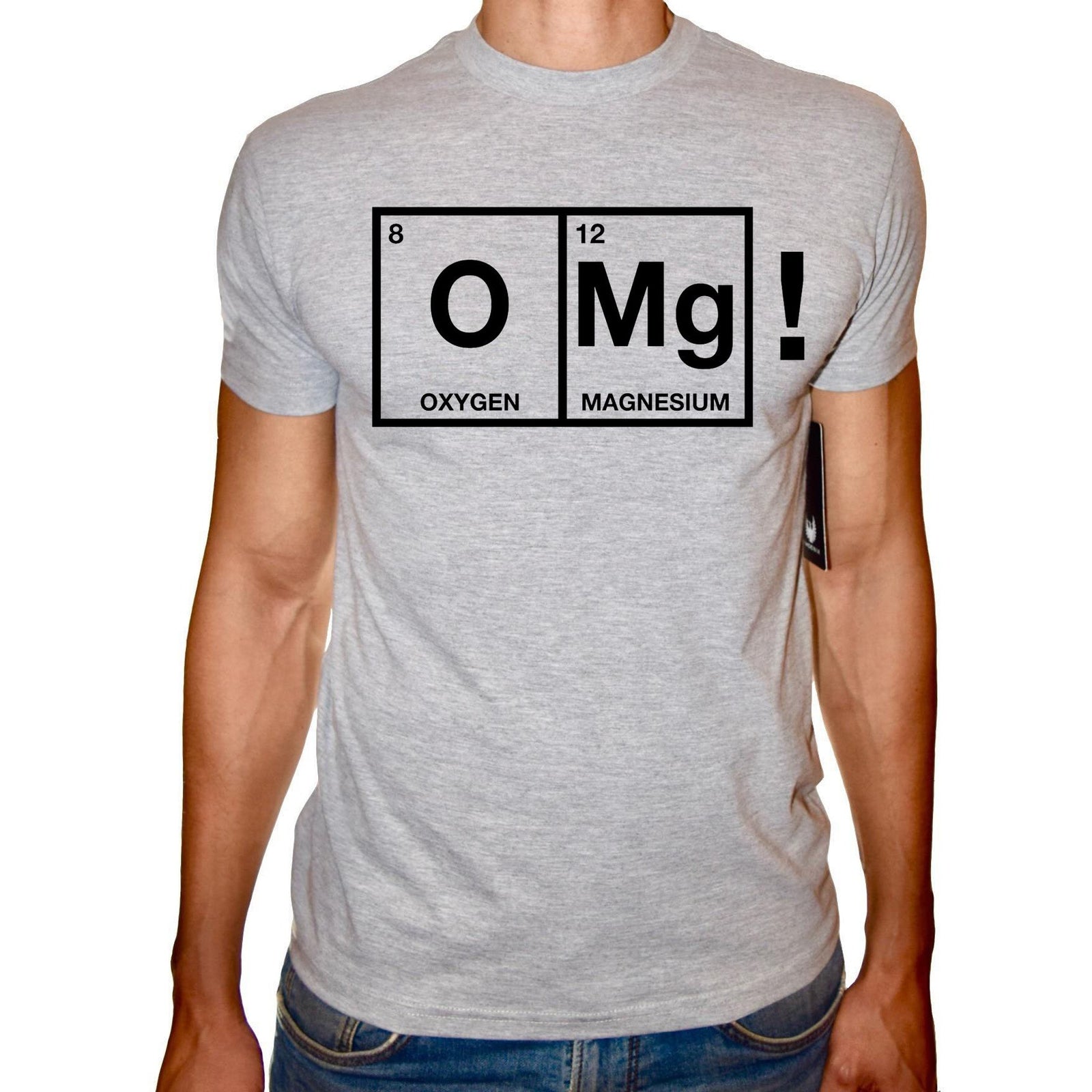 Phoenix GREY Round Neck Printed Shirt Men (OMG) - 3alababak