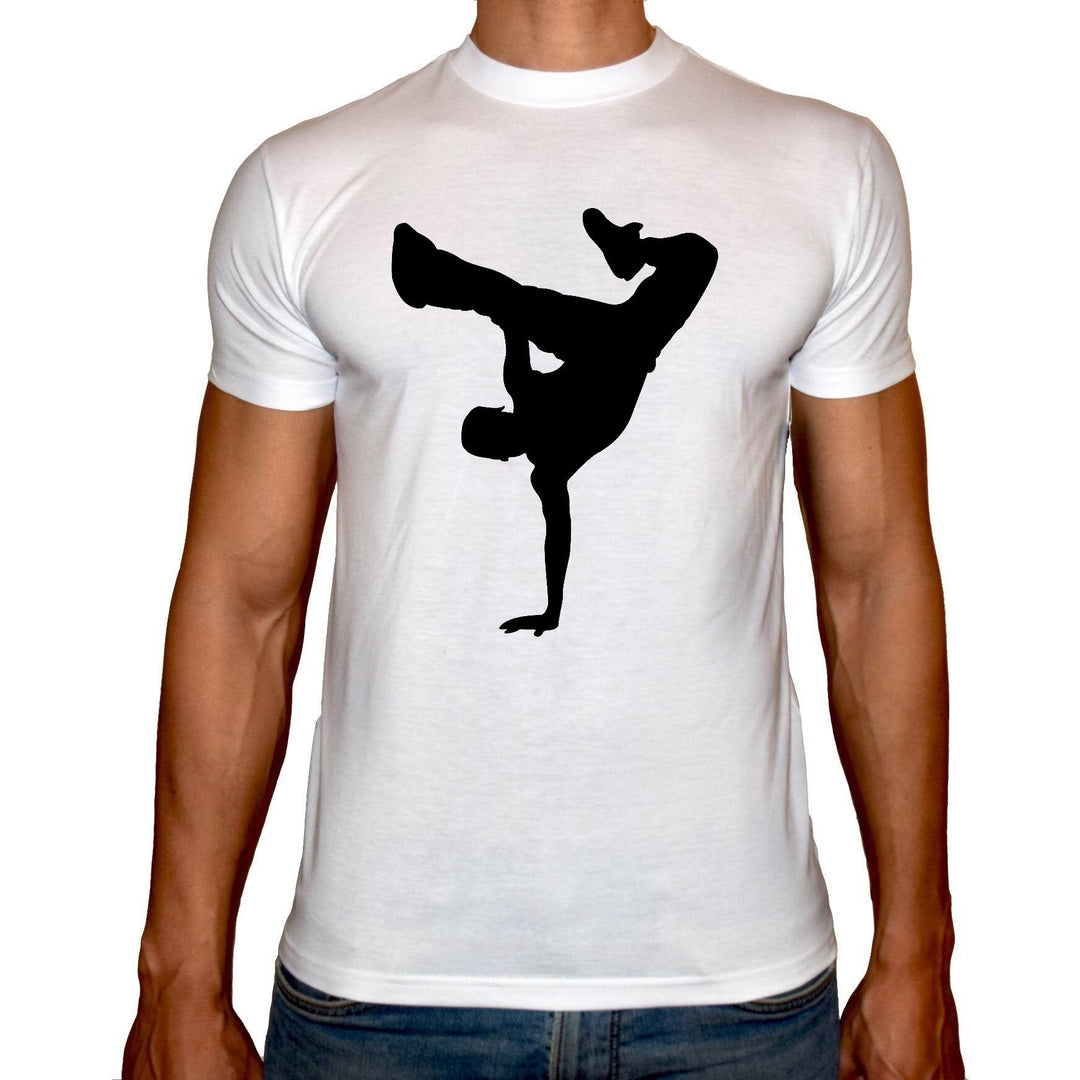 Phoenix WHITE Round Neck Printed Shirt Men (Breakdance) - 3alababak