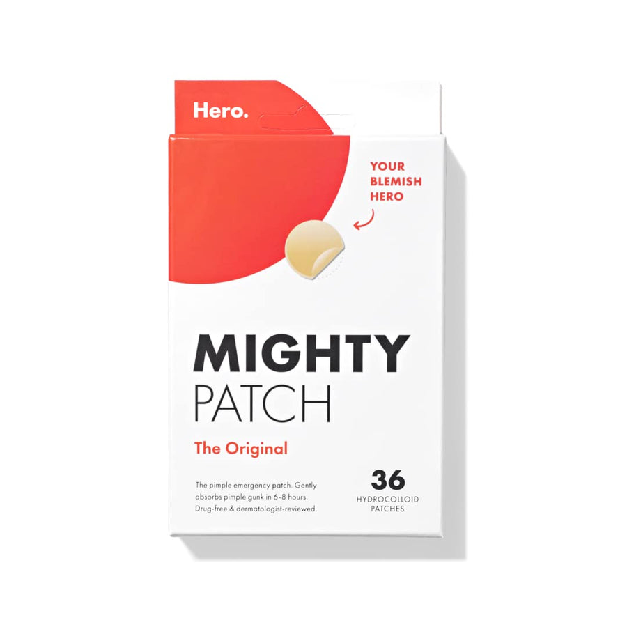 Mighty Patch Original from Hero Cosmetics - Hydrocolloid Acne Pimple Patch for Covering Zits and Blemishes, Spot Stickers for Face & Skin, Vegan-friendly & Not Tested on Animals (36 Count) - 3alababak