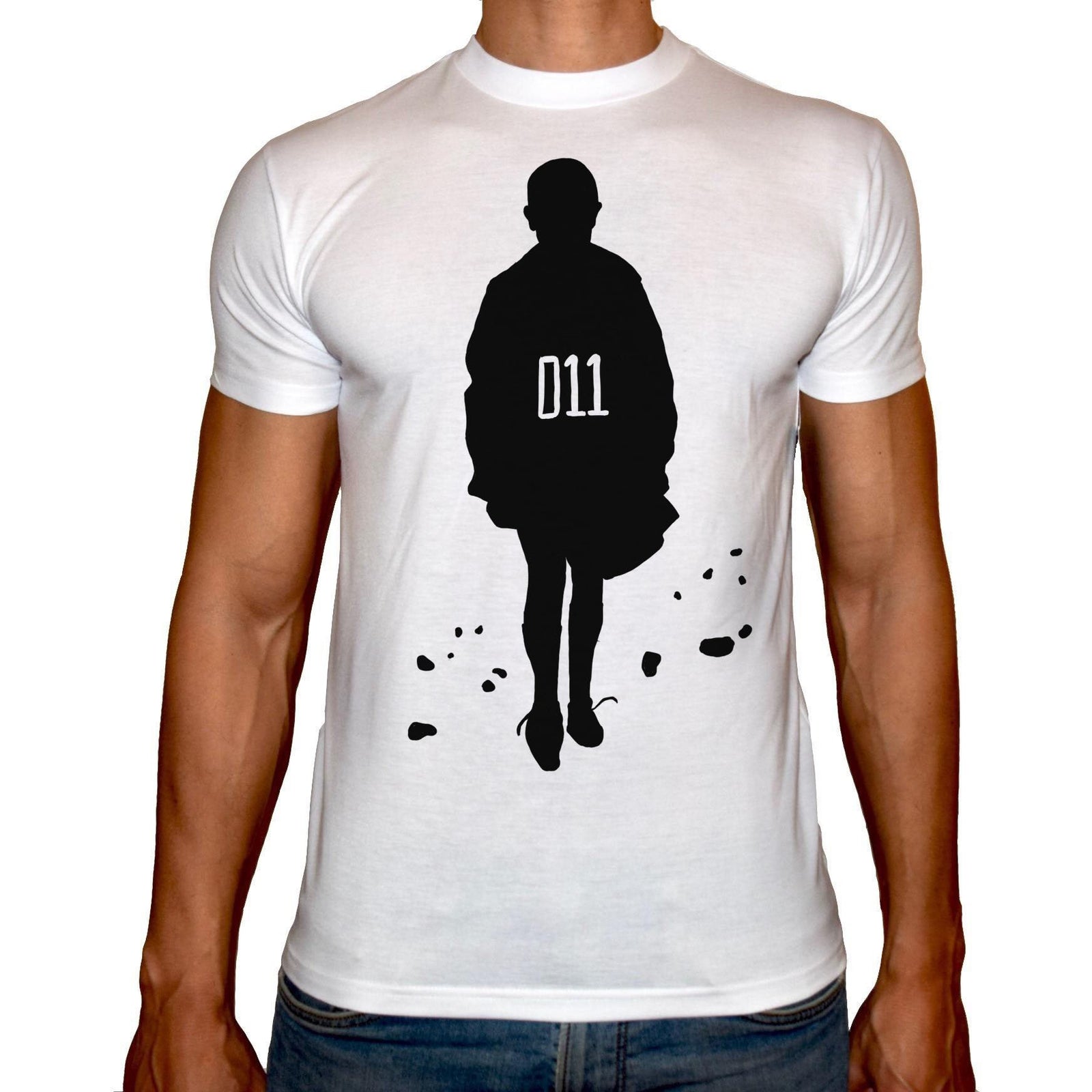 Phoenix WHITE Round Neck Printed T-Shirt Men (Stranger things) - 3alababak