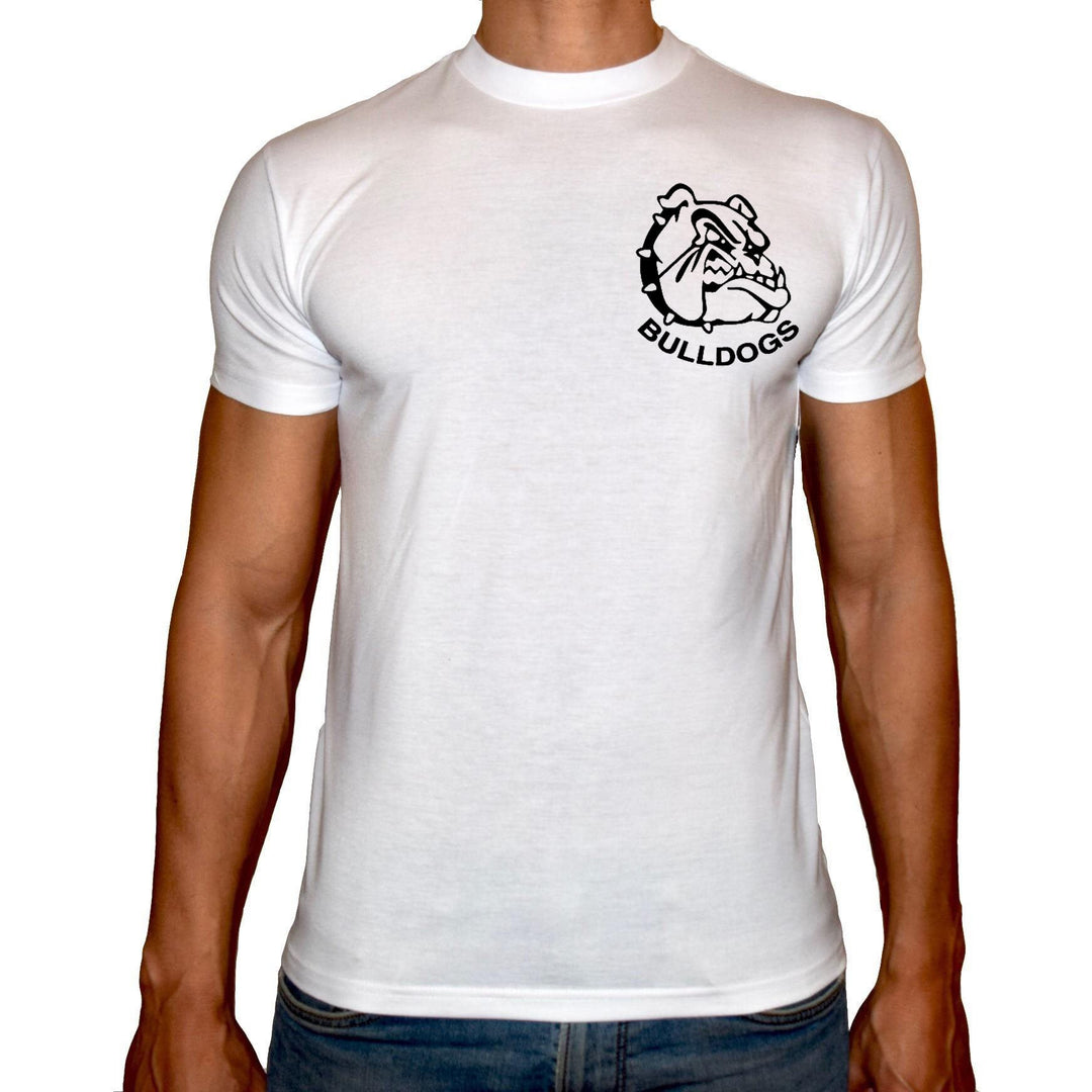 Phoenix WHITE Round Neck Printed T-Shirt Men (Bulldogs) - 3alababak