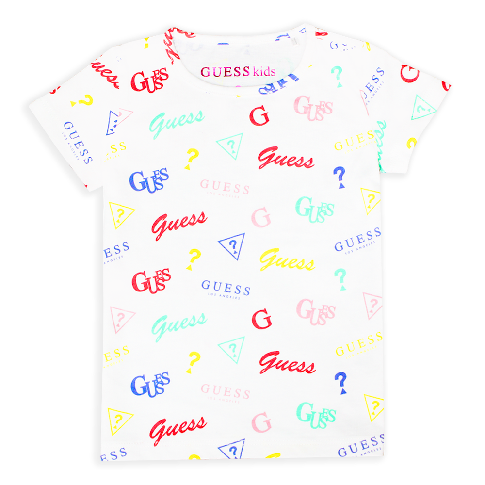 Guess Kids White Cotton T-shirt - 3alababak