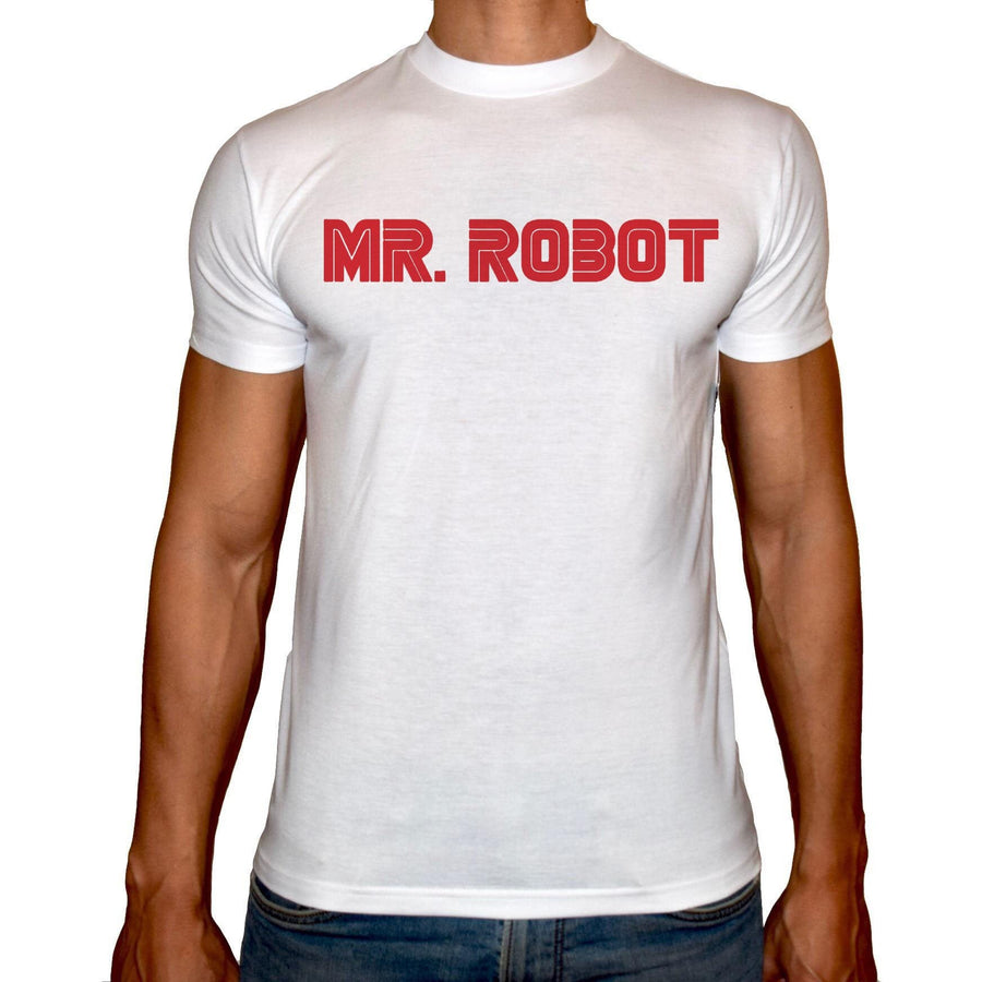 Phoenix WHITE Round Neck Printed T-Shirt Men (Mr robot) - 3alababak