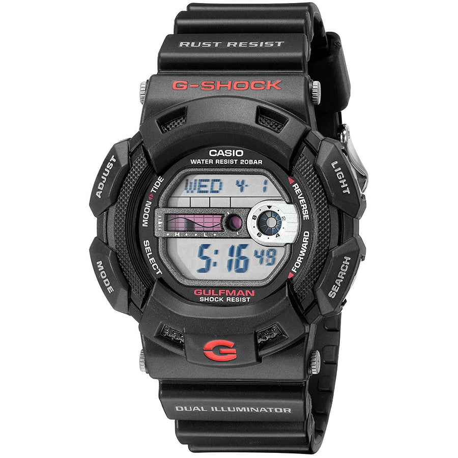 Casio Men's G9100-1 G-Shock Gulfman Tide and Moon Watch - 3alababak