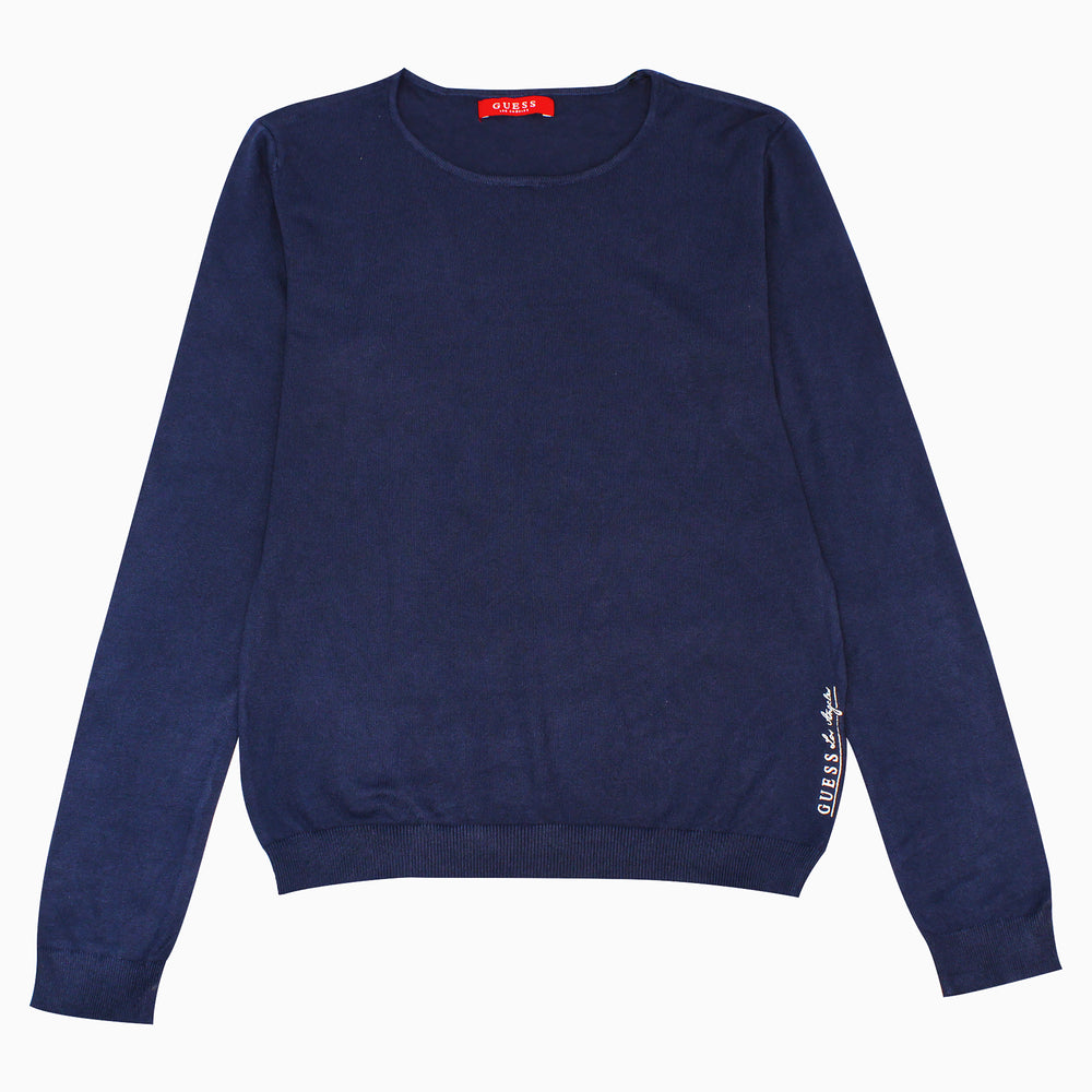 Guess Women Long Sleeve Navy Sweater Top - 3alababak