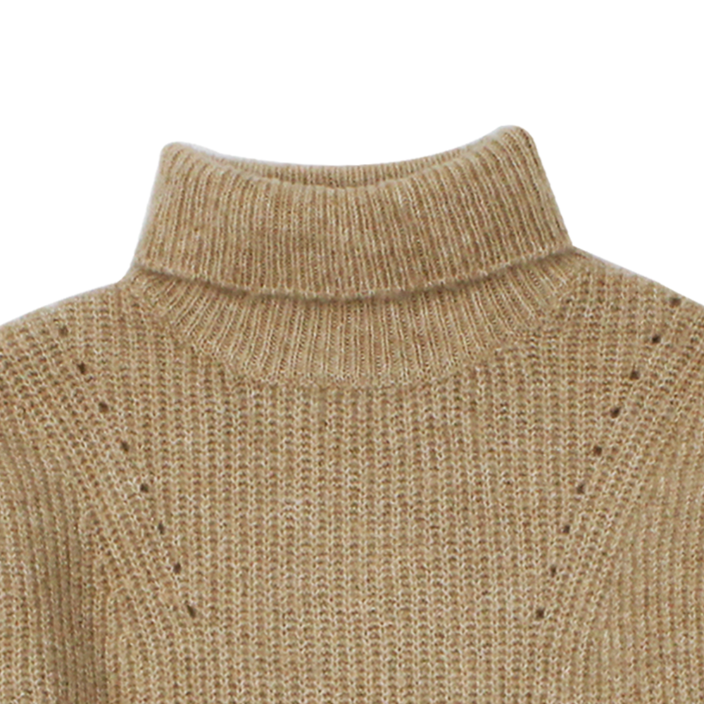 Zara Knitted Jumper With Long Sleeves - Beige - 3alababak