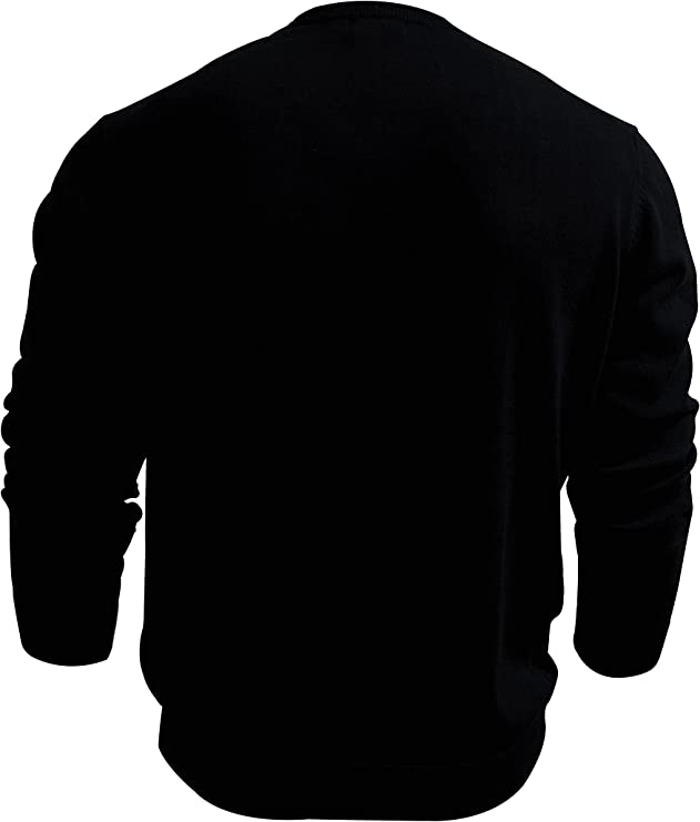 PHOENIX Black Cotton Men's Pullover V Neck - 3alababak