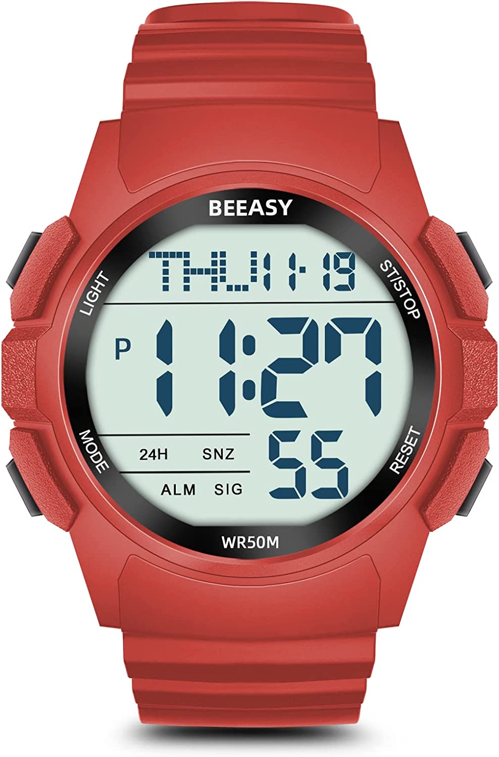 Wrist watch with online stopwatch function