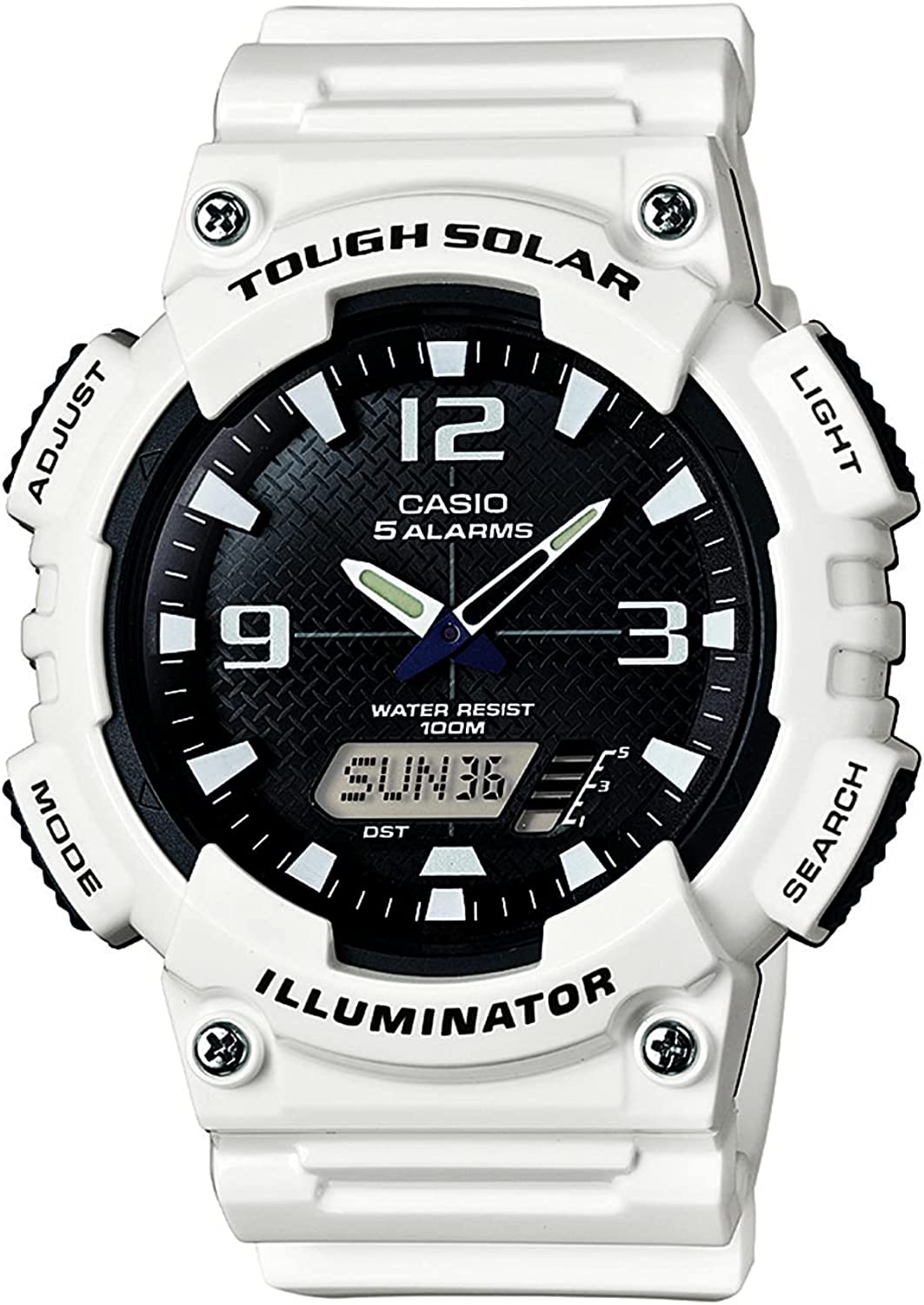 Casio Men's AQ-S810WC-7AVCF Analog-Digital Display Quartz White Watch - 3alababak