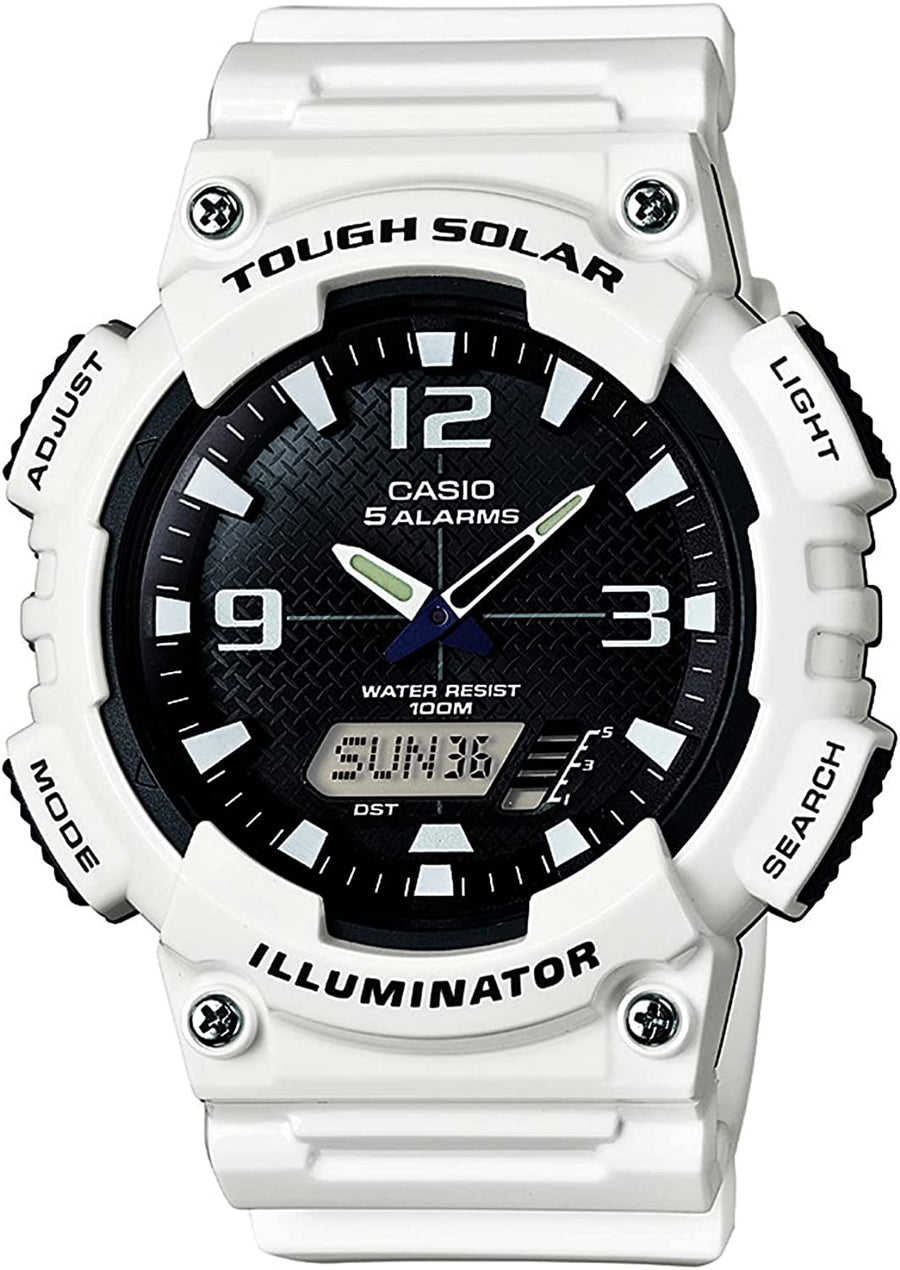 Casio Men's AQ-S810WC-7AVCF Analog-Digital Display Quartz White Watch - 3alababak
