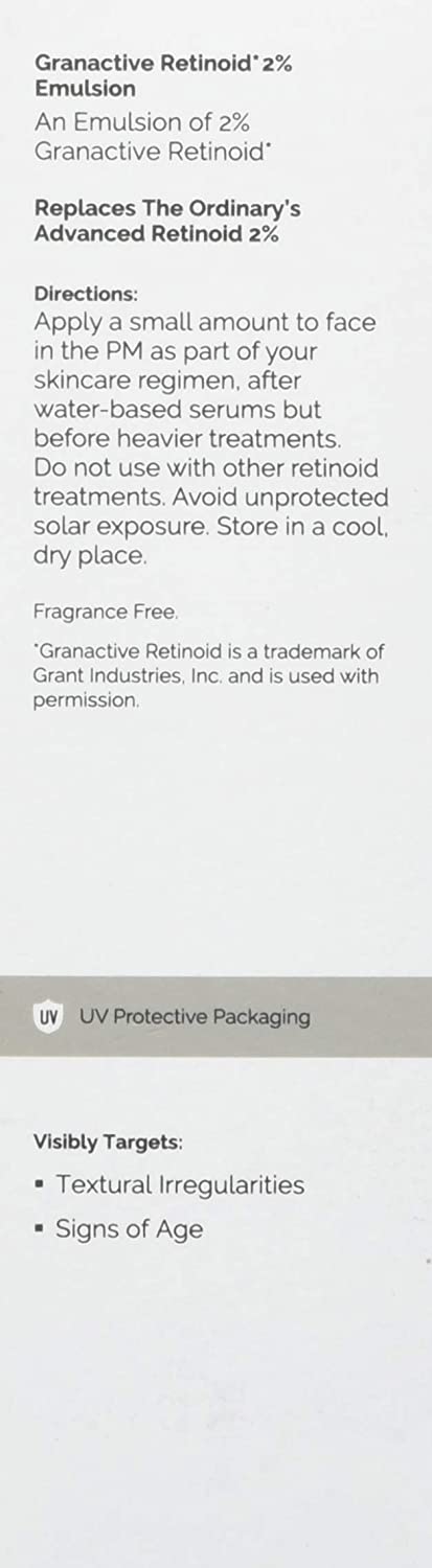 The Ordinary Granactive Retinoid 2% Emulsion (Previously Advanced Retinoid 2%), 30ml
