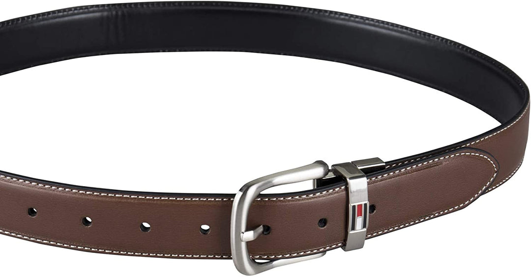 Tommy Hilfiger Men's Reversible Belt Brown / Black 11TL08X014 Size 42 - 3alababak