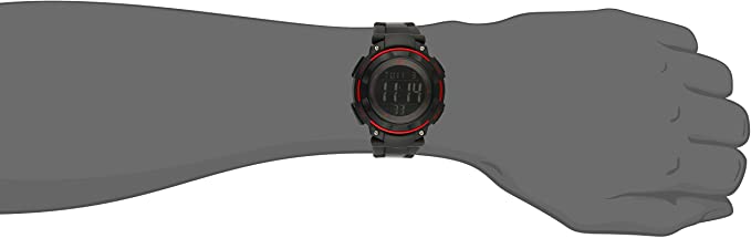 Skechers SR1022 Men's Ruhland Black & Red Quartz Casual Digital Watch - 3alababak