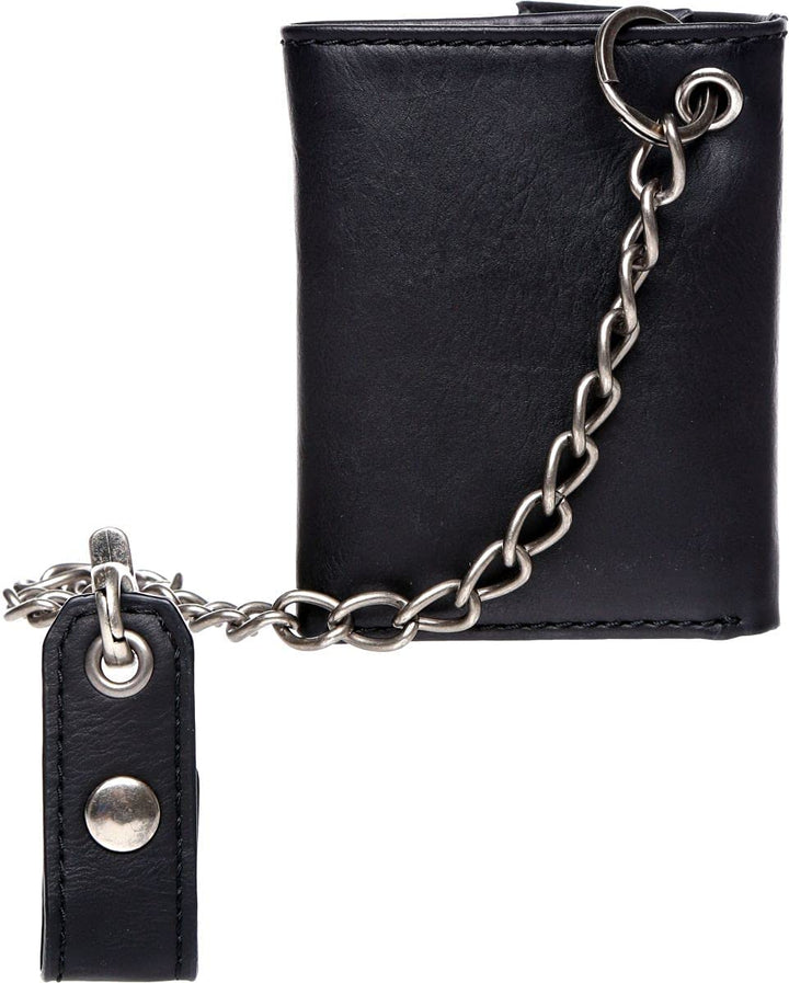 Levi's Men's Trifold 31LV1194 Wallet-Sleek and Slim Includes Id Window Black Chain - 3alababak