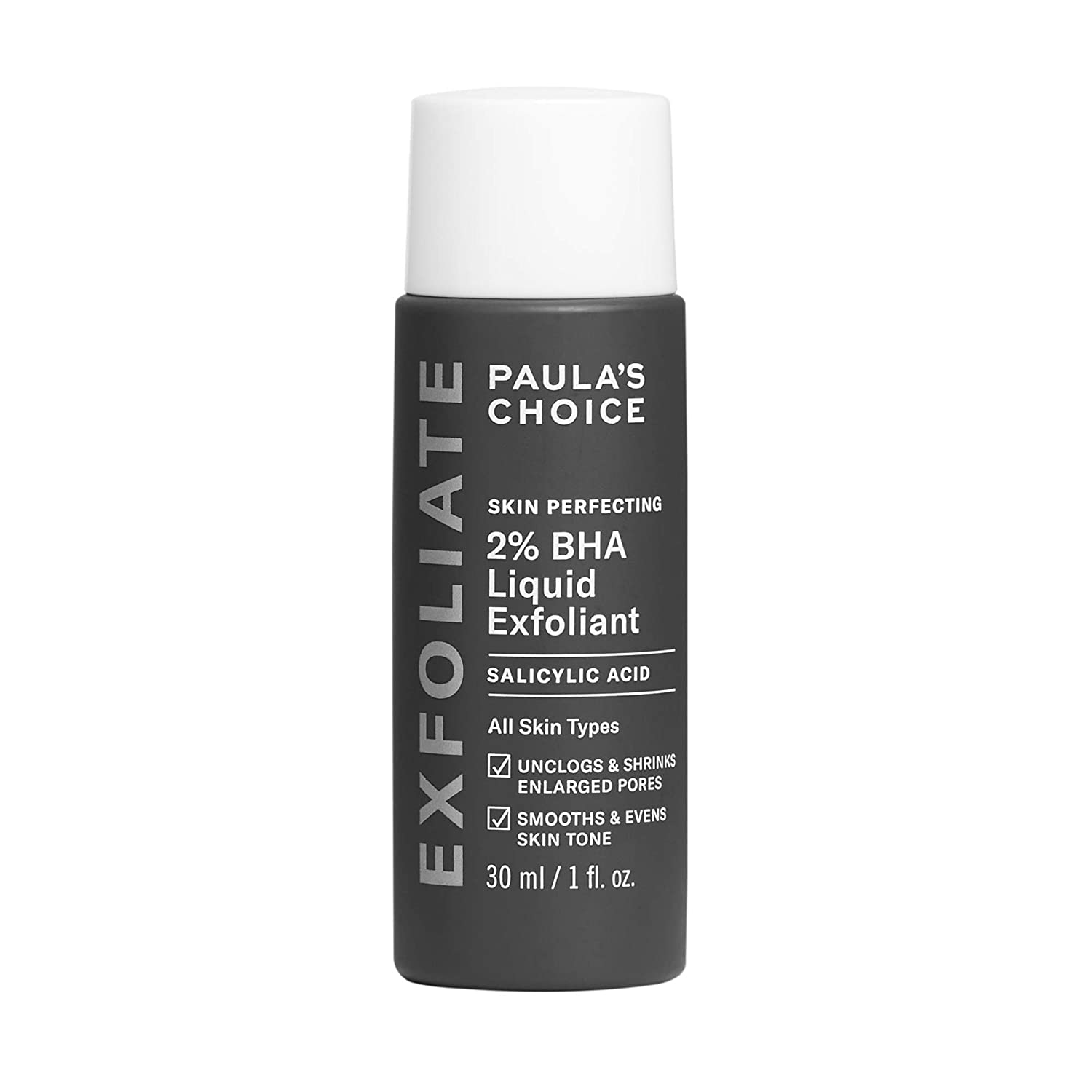 Paula's Choice Skin Perfecting 2% BHA Liquid Salicylic Acid Exfoliant, Gentle Facial Exfoliator for Blackheads, Large Pores, Wrinkles & Fine Lines, Travel Size 30ml - 3alababak