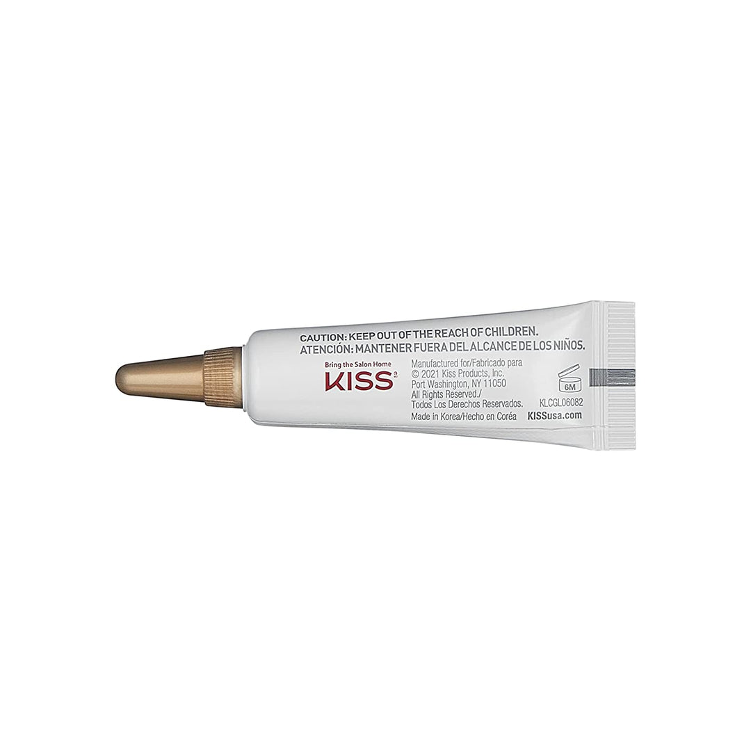 KISS Lash Couture Clear Latex Strip Lash Adhesive with Soothing Oat Extract, Precision Control Nozzle, Dermatologist Tested, Contact Lens Friendly, Formaldehyde Free, Waterproof, 0.24 Oz. - 3alababak