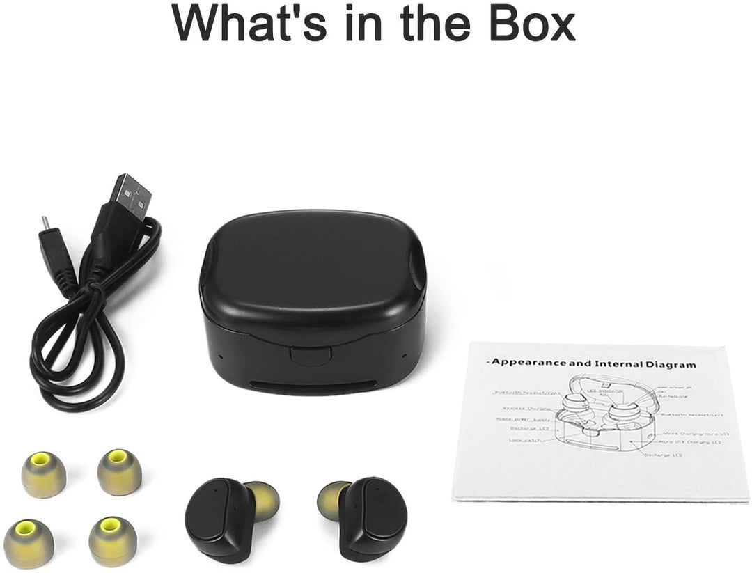 Sound Moov Mini Wireless Earbuds With Charging Box - Black - 3alababak