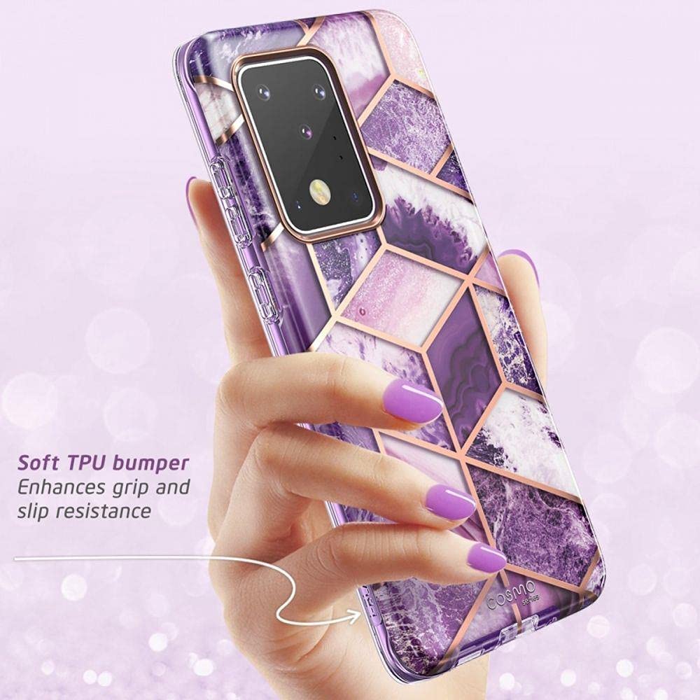 i-Blason Cosmo Series Case for Samsung Galaxy S20 Ultra 5G (2020 Release), Slim Stylish Protective Case Without Built-in Screen Protector, Ameth, 6.9'' - 3alababak