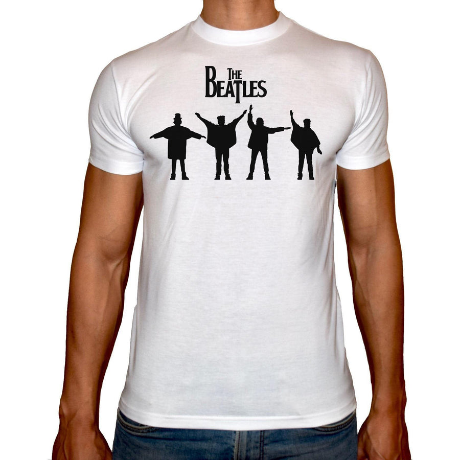 Phoenix WHITE Round Neck Printed T-Shirt Men (The beatles) - 3alababak