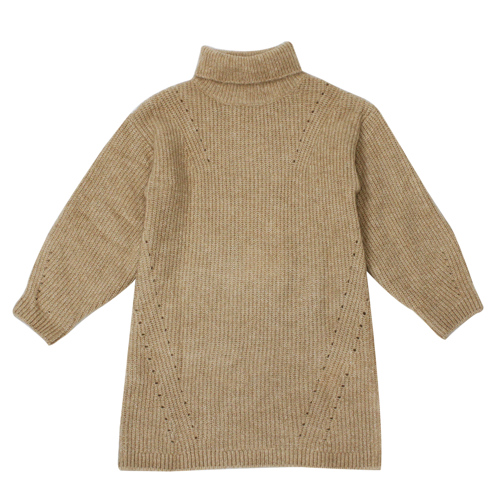 Zara Knitted Jumper With Long Sleeves - Beige - 3alababak