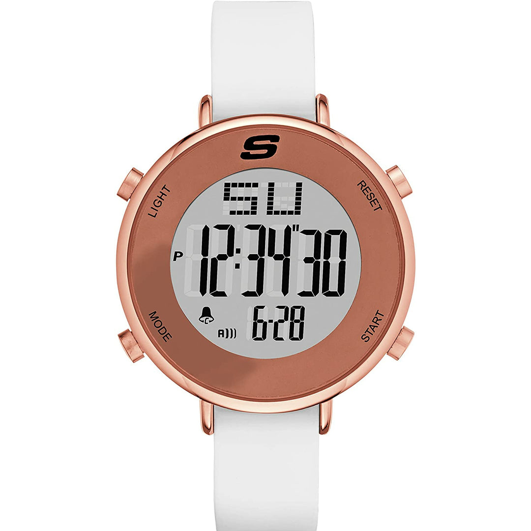 Skechers Women's Rose Gold Quartz Metal and Silicone Digital Watch SR6066 - 3alababak