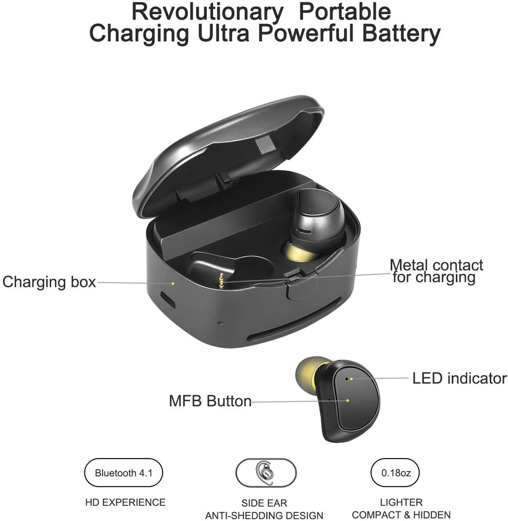 Sound Moov Mini Wireless Earbuds With Charging Box - Black - 3alababak