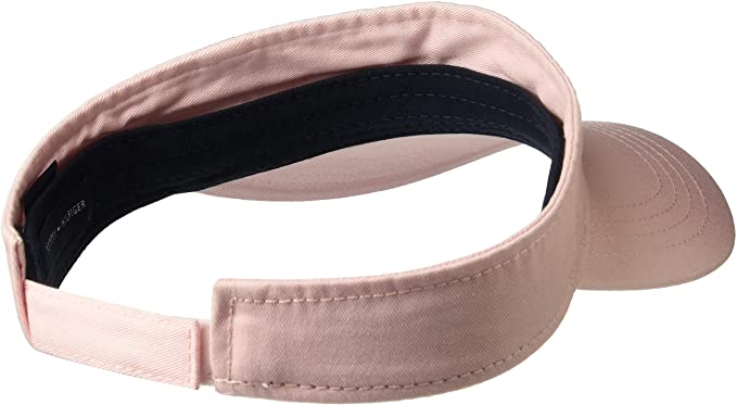 Tommy Hilfiger Men's Dad Hat Flag Solid Cotton Visor Cap - Crystal Rose - 3alababak