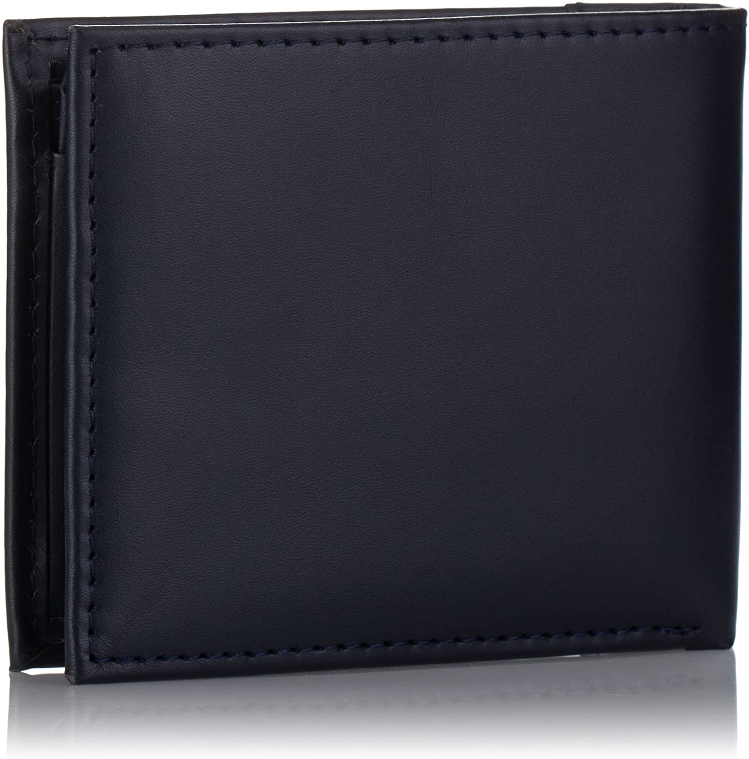 Tommy Hilfiger Men's Leather Wallet 31TL22X063 Bifold with 6 Credit Card Pockets and Removable ID Window, Navy Cambridge - 3alababak