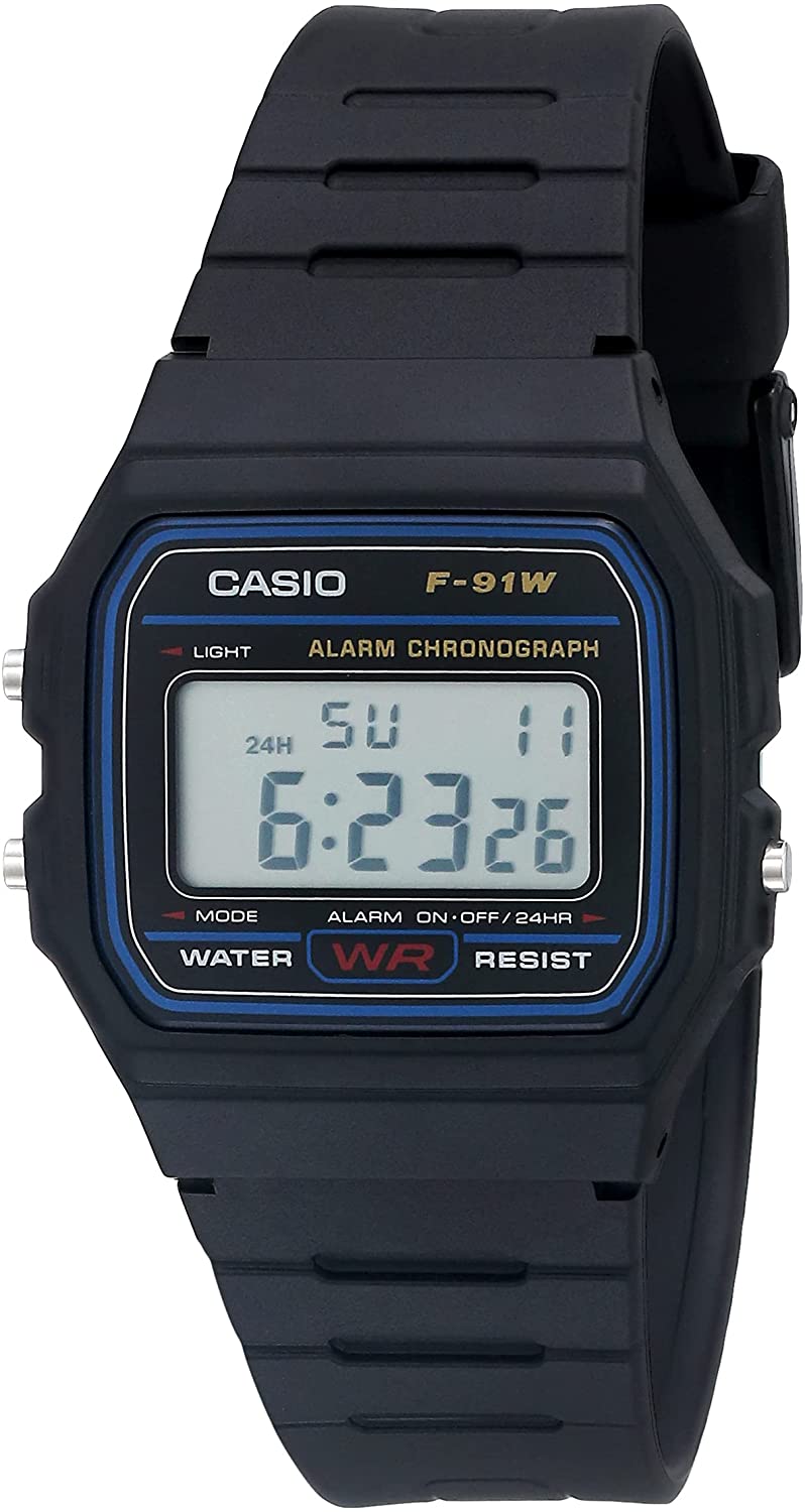 Casio Casual Watch Digital Display Quartz for Unisex F-91W-1CR - 3alababak