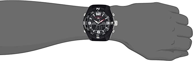 U.S. Polo Assn. Men's US9660 Analog-Digital Display Analog Quartz Black Watch - 3alababak
