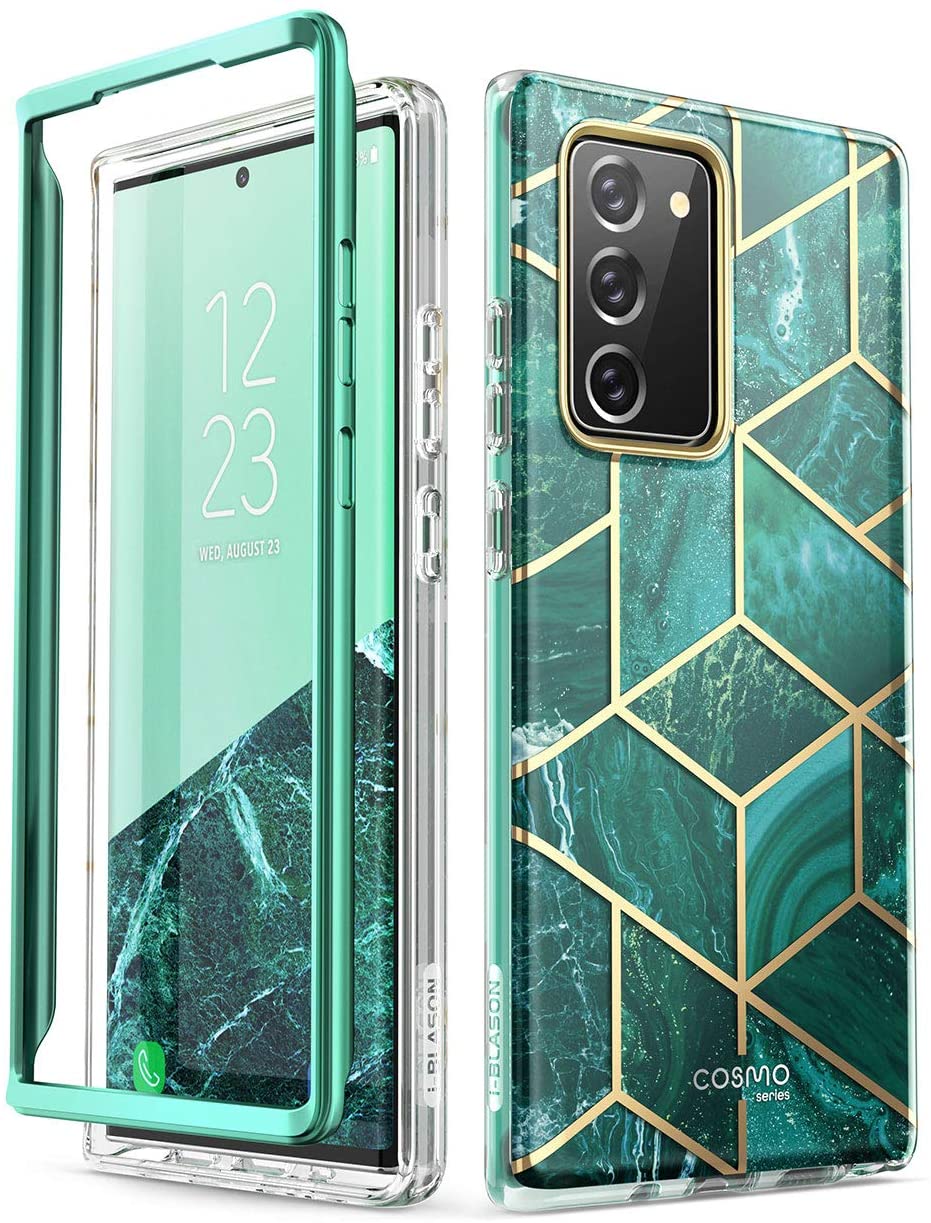 i-Blason Cosmo Series Case Designed for Galaxy Note 20 5G 6.7 inch (2020 Release), Protective Bumper Marble Design Without Built-in Screen Protector - 3alababak