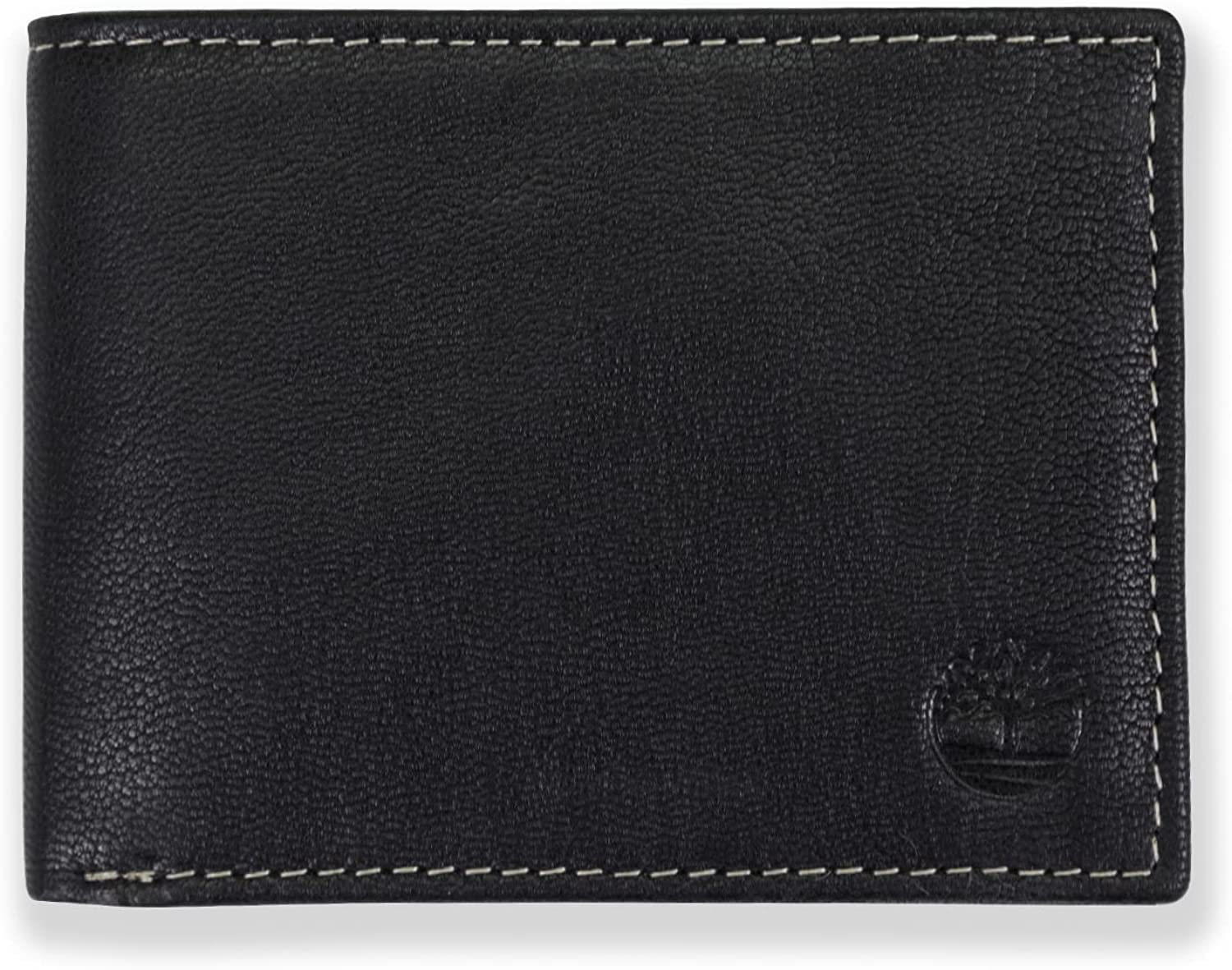 Timberland Men's Genuine Leather RFID Blocking Passcase Security Wallet, black D97017/08A - 3alababak