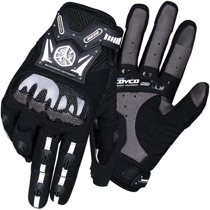 SCOYCO Touch Screen Carbon Fiber Knuckle Protective Shockproof Wear Resistant Ventilate Crashproof Summer Breathable Motorcycle Gloves