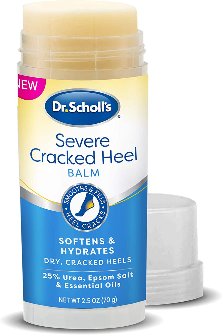 Dr. Scholl's Severe Cracked Heel Repair Restoring Balm 2.5oz, with 25% Urea for Dry, Cracked Feet, Heals and Moisturizes for Healthy Feet - 3alababak