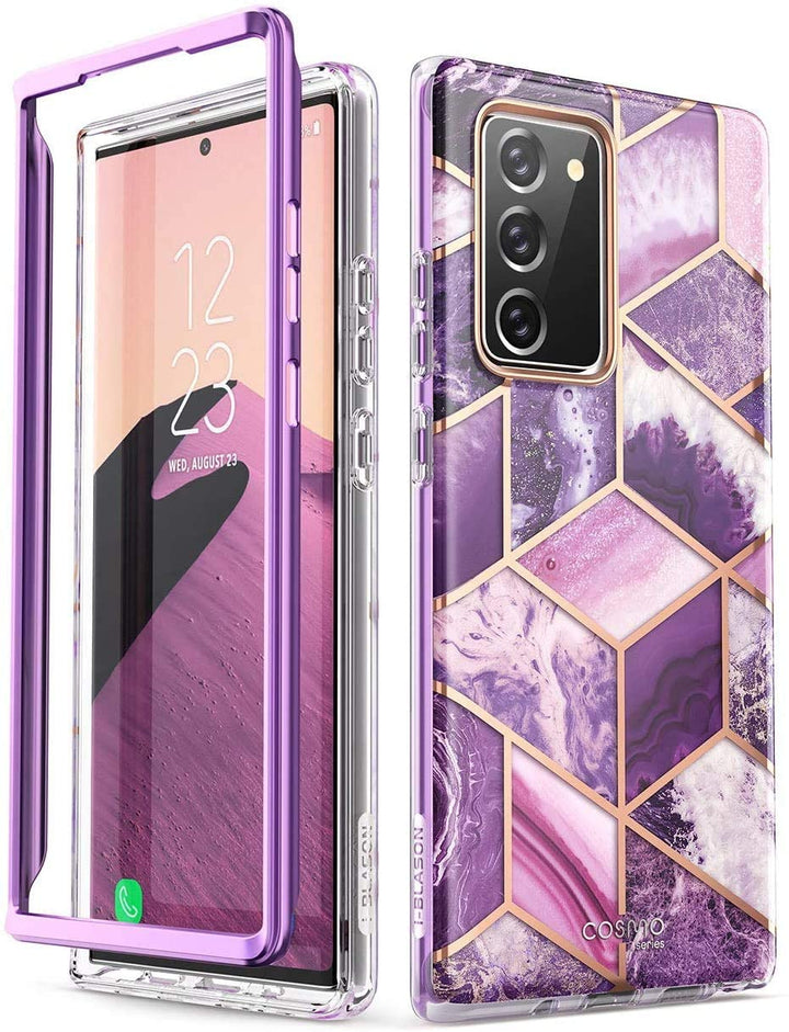 i-Blason Cosmo Series Case Designed for Galaxy Note 20 5G 6.7 inch (2020 Release), Protective Bumper Marble Design Without Built-in Screen Protector - 3alababak