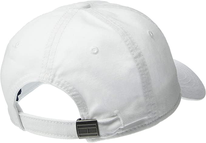 Tommy Hilfiger Men's Cotton Tony Adjustable Baseball Cap - Classic White - 3alababak